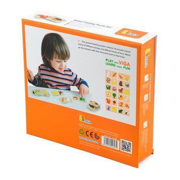 Логічний пазл Viga Toys Що їдять звірятка 24 ел. (51607) dt_79204 фото