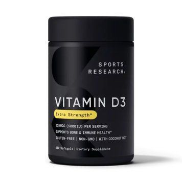 Вітамін D3 125 мкг (5000 МО) Sports Research - 360 капсул