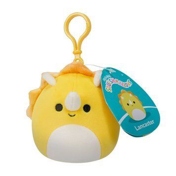 Мягкая игрушка на клипсе SQUISHMALLOWS &ndash; ТРИЦЕРАТОПС (9 cm) SQCP00216 фото