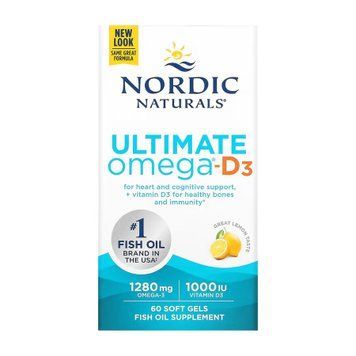 Ultimate Omega-D3 - 60 softgels Nordic Naturals / Ультимейт Омега + Витамин D3
