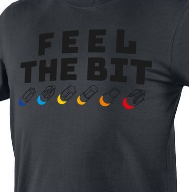 Футболка з принтом, FEEL THE BIT, розмір XL