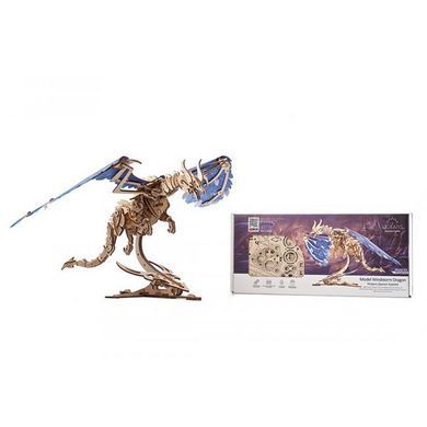 Деревянный механический 3D конструктор Ugears Дракон Ураган (70151) dt_93619 фото