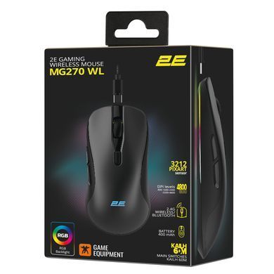 2E Gaming Мышь MG270 WL, WL/BT, чёрный 2E-MG270UB-WL фото
