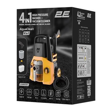 Минимойка высокого давления 2E AquaClean 4в1 1600Вт 130бар 480л/ч шланг 8м 11кг 2E-HPW1613VC фото