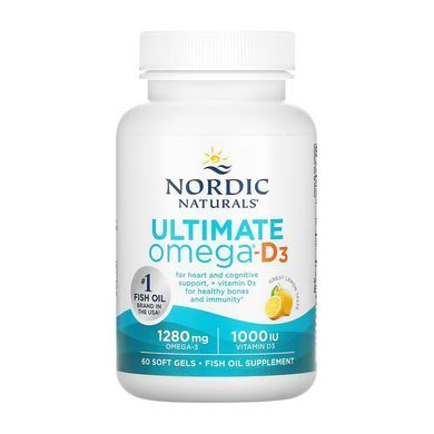 Ultimate Omega-D3 - 60 softgels Nordic Naturals / Ультимейт Омега + Витамин D3