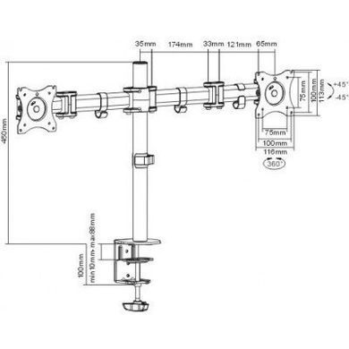 Настольное крепление для мониторов ITECH MBS-12F ITECH MBS-12F 3302719 фото