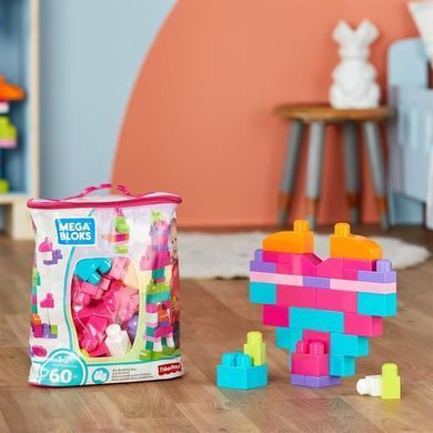Конструктор Mega Bloks First Builders рожевий у мішку 60 деталей (DCH54) dt_19922 фото