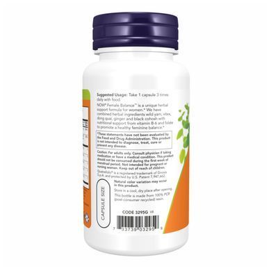 Жіночий баланс NOW Foods Female Balance, 90 капсул