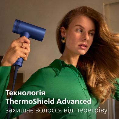 Philips Фен 8000 Series, 1400Вт, 3 режими, іонізація, хол. обдув, турборежим , аквамарин (382688) BHD839/00 фото