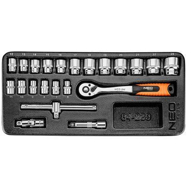 Набір змінних головок 3/8", 22 шт. 84-239 фото