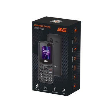 2E Мобільний телефон E180 2023 1.77" 2SIM, 1000mAh, Чорний (368862) 688130251044 фото