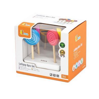 Игрушечные продукты Viga Toys Леденцы из дерева 6 шт. (44529) dt_13066 фото