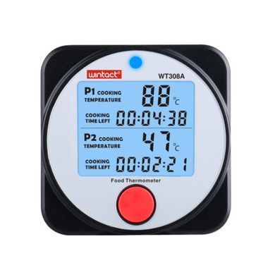 Термометр цифровий для барбекю 2-канальний Bluetooth, -40-300 &deg;C WINTACT WT308A
