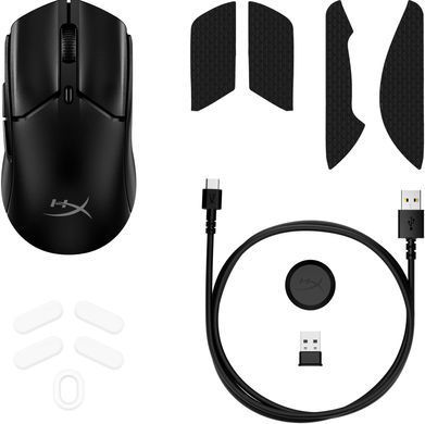 HyperX Мышь Pulsefire Haste 2 mini, RGB, USB-A/WL/BT, чорный 7D388AA фото