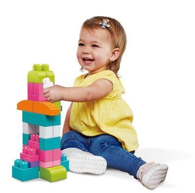 Конструктор Mega Bloks First Builders рожевий у мішку 60 деталей (DCH54) dt_19922 фото