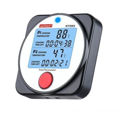Термометр цифровий для барбекю 2-канальний Bluetooth, -40-300 &deg;C WINTACT WT308A