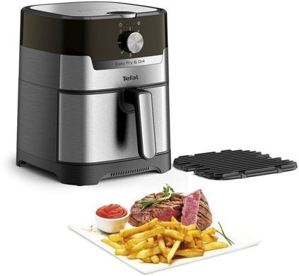 Tefal Мультипечь Easy Fry&Grill, 1550Вт, чаша-4,2л, механическое управление, от 80&deg;C до 200&deg;C, пластик, нерж. сталь (371396) EY501D15 фото