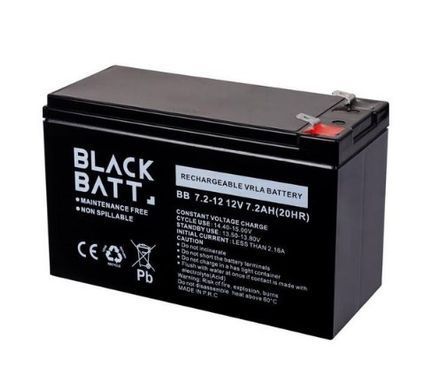 Re/бат Blackbatt 12V/7,2Ah AGM Гелевий акумулятор AGM 12V/7,2Ah AGM фото