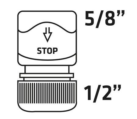 Конектор СТОП, 1/2"-5/8", двукомпонентний 15G731 фото