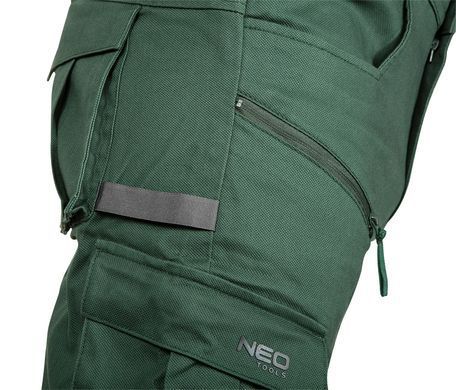 Робочі джогери NEO TOOLS 81-286, штани OUTDOOR, бавовна, зелені M