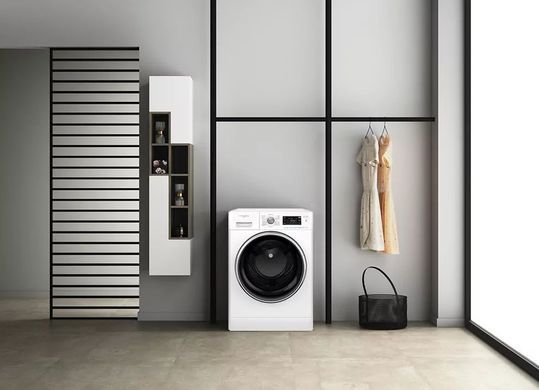 Whirlpool Пральна машина Whirlpool фронтальна, 11кг, 1400, A+++, 60см, дисплей, пара, інвертор, люк чорний, білий (363724) FFB11469BCVUA фото