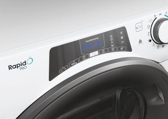 Candy Сушильная машина тепловой насос, 7кг, A++, 46,5см, дисплей, Wi-Fi + Bluetooth, люк серый, белый RP4H7A2TRE-S фото