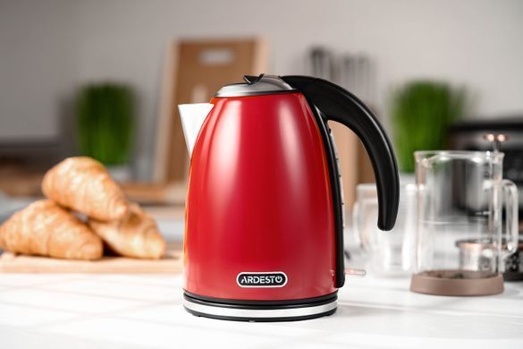 Електрочайник ARDESTO EKL-F340R 1.7л/2200Вт/strix контроль/нерж. сталь/червоний (354605) EKL-F340R фото