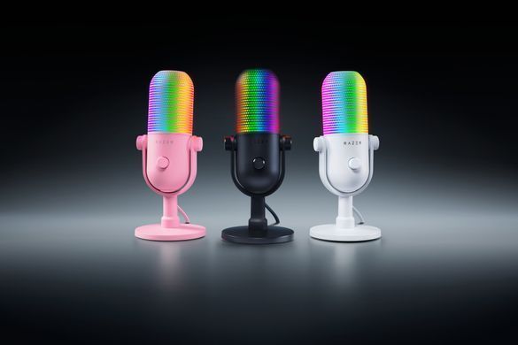 Мікрофон геймінговий Razer Seiren V3 Chroma, Uni, RGB, USB-A, 2м, білий (386935) RZ19-05060200-R3M1 фото