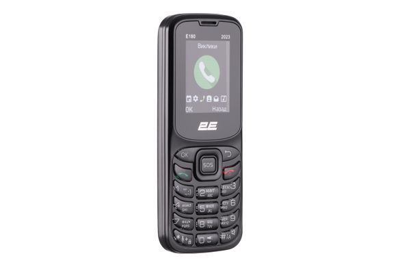 2E Мобільний телефон E180 2023 1.77" 2SIM, 1000mAh, Чорний (368862) 688130251044 фото