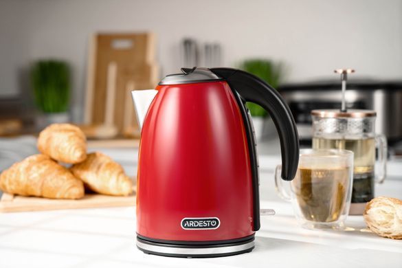 Електрочайник ARDESTO EKL-F340R 1.7л/2200Вт/strix контроль/нерж. сталь/червоний (354605) EKL-F340R фото