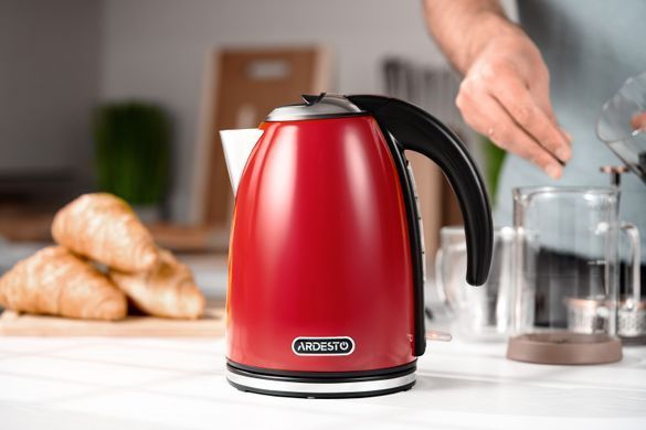 Електрочайник ARDESTO EKL-F340R 1.7л/2200Вт/strix контроль/нерж. сталь/червоний (354605) EKL-F340R фото
