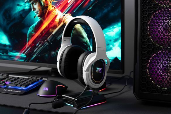 Гарнітура ігрова 2E GAMING HG330, 7.1, USB-A, RGB, 2м, білий (343458) 2E-HG330WT-7.1 фото