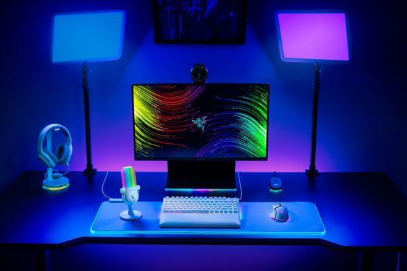 Мікрофон геймінговий Razer Seiren V3 Chroma, Uni, RGB, USB-A, 2м, білий (386935) RZ19-05060200-R3M1 фото