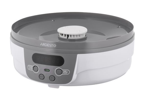 Сушка для продуктов ARDESTO FDB-5321T - 250Вт/5 поддонов выс. 3см/диаметр 32см/рег. темп./ таймер/ белая (351754) FDB-5321T фото