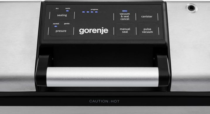 Вакууматор Gorenje для пакетів, 120Вт, 30см, електронне керування, +10 пакетів, нерж, чорний (380824) VS120EPRO фото