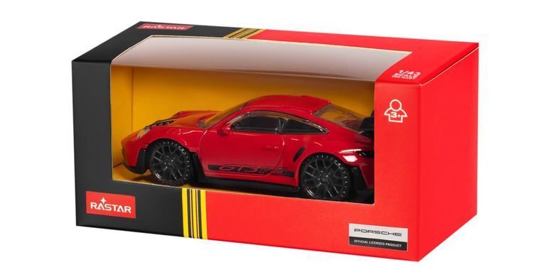 Машинка Rastar Porsche 911 GT3 RS 1:43 Червоний ibs_4540128 фото