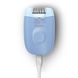 Епілятор Philips Series 2000 дисковий, від мережі, сух., насадок-2, з підсвіткою, блакитний (387535) BRE247/00