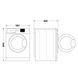 Whirlpool Пральна машина Whirlpool фронтальна, 11кг, 1400, A+++, 60см, дисплей, пара, інвертор, люк чорний, білий (363724) FFB11469BCVUA