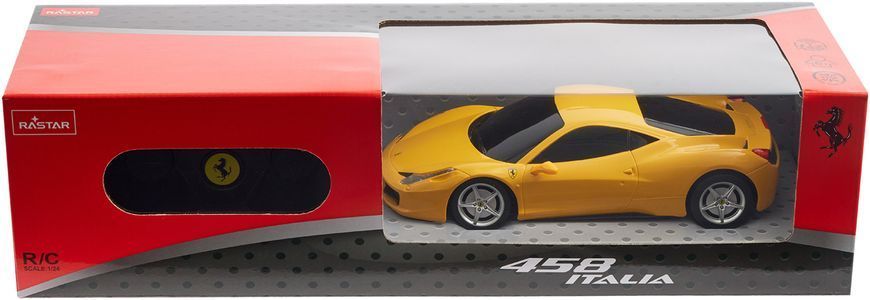 Машинка Rastar Ferrari 458 Italia 1:24 Жовтий