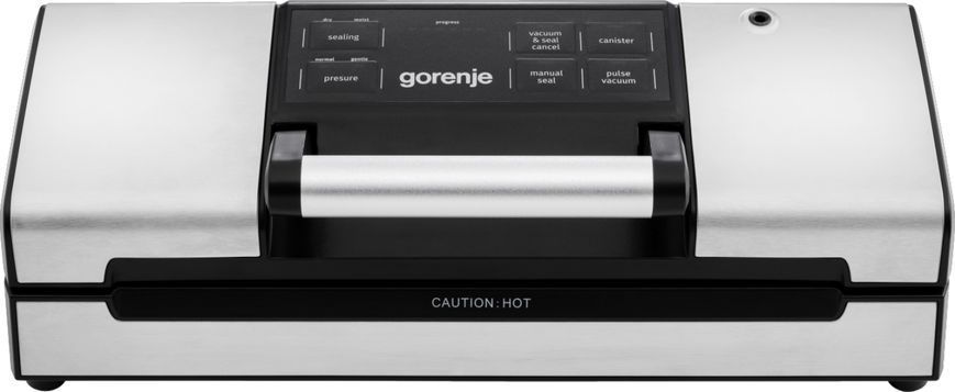 Вакууматор Gorenje для пакетів, 120Вт, 30см, електронне керування, +10 пакетів, нерж, чорний (380824) VS120EPRO фото