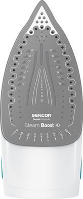 Праска Sencor, 2000Вт, 220мл, паровий удар -80гр, постійна пара - 15гр, керам. підошва, біло-синій (366287) SSI2800BL фото