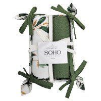 Кухонний текстиль SOHO Наб. руш. 40*60см бавовна 100% Leaves хліб. 2 шт.