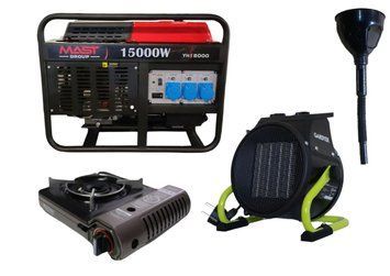 Бензиновый генератор MAST GROUP YH18000 + газовая плитка Orcamp CK-505 + электрический обогреватель Gardyer KYH18000 фото