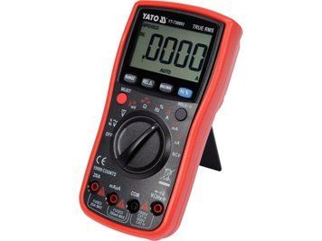 Мультиметр TRUE RMS электрических параметров YATO с LCD-цифровым диапазоном 19999 от 2х1,5V;
