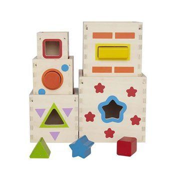 Деревянные кубики-пирамидка с сортером Hape (E0413) dt_12123 фото