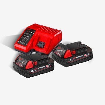 Енергокомплект MILWAUKEE, M18 NRG-202 (+ заряд.пристрій, 2 акум.Х 2Аг)