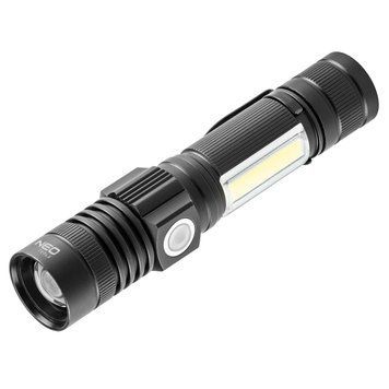 Фонарь аккумуляторный, алюминиевый корпус 800lm 2в1 CREE T6 LED 99-033 фото
