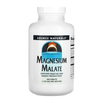 Магній малат, Magnesium Malate, Source Naturals, 3750 мг, 360 шт (1250 мг в 1 табл)