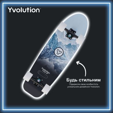 Скейтборд Yvolution Dynamo Cruiser LED 76см, синій (379407)