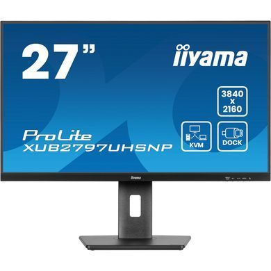 27 "16: 9 IPS RK Monitor, 3840x2160, 1 мс (MPRT), 1xhdmi 2.0/1xdp 1,4/1xdp Out/1xusb C (PD до 96 W) IIYAMA Xub2797UHSNP-B1 3728326 фото